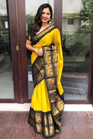 apnisha-banarasi-silk-embellished-saree-with-blouse-piece-yellow-pack-of-1-yellow