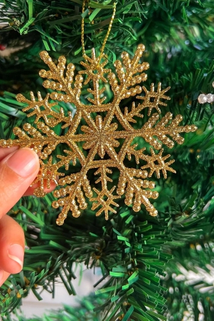 christmas-ornament-glitter-snowflake-set-of-5-gold