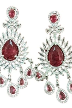 Ruby and Diamond Chandelier Earrings