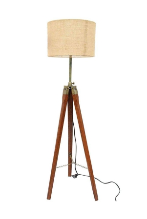 lamps-and-light-jute-fabric-with-khadi-shade-wooden-tripod-floor-lamp-stand-with-shade-and-bulb-decorative-lamp