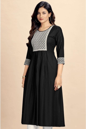 glomee-rayon-embroidered-straight-womens-kurti-black-pack-of-1-none