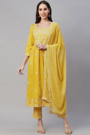 amiras-indian-ethnicwear-mustard-a-line-rayon-womens-stitched-salwar-suit-pack-of-1-none