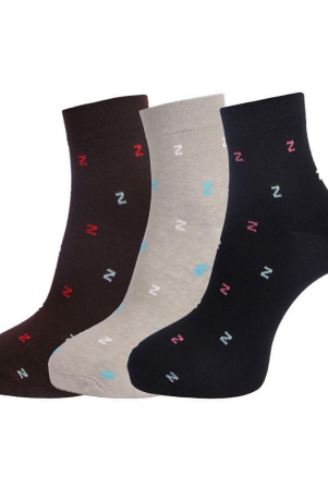 Dollar Socks Multi Casual Ankle Length Socks Pack of 3 - Multi