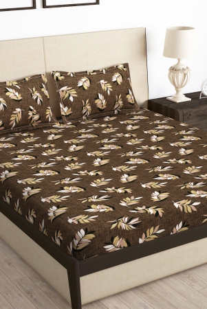 arena-186-tc-brown-double-size-bedsheet-with-2-pillow-cover-double-bedsheet-186-tc-brown