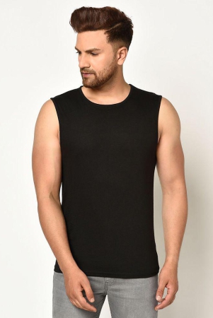 glito-black-cotton-blend-mens-vest-pack-of-1-none