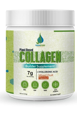 vedapure-naturals-plant-based-skin-collagen-builder-supplement-mixed-fruit-210g-skin-collagen-booster-for-men-women-healthy-skin-joints-hairs-nails-pack-of-1