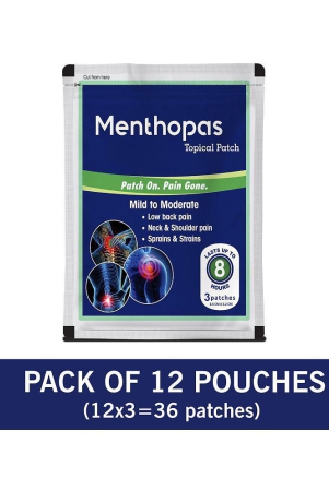 menthopas-muscle-and-joint-pain-relief-patches-knee-back-shoulder-elbow-heel-menstrual-periods-36-patches-pack-of-12