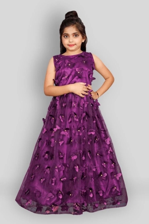 JULEE Net Gown For Girls ( Pack of 1 , Purple ) - None