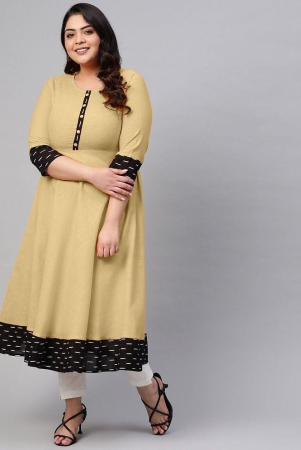 estela-beige-cotton-blend-womens-flared-kurti-pack-of-1-none