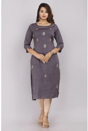 highlight-fashion-export-grey-rayon-flex-womens-straight-kurti-pack-of-1-none