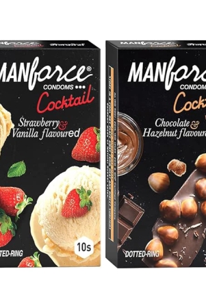 manforce-cocktail-combo-pack-hazelnut-chocolate-and-strawberry-vanilla-condom-set-of-2-20-sheets