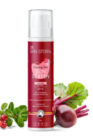 glowing-skin-sunscreen-spf-30-pa-with-alpha-arbutin-beetroot-no-white-cast-40-gm