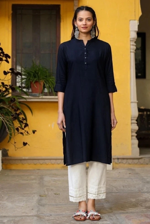 juniper-rayon-solid-straight-womens-kurti-navy-blue-pack-of-1-none