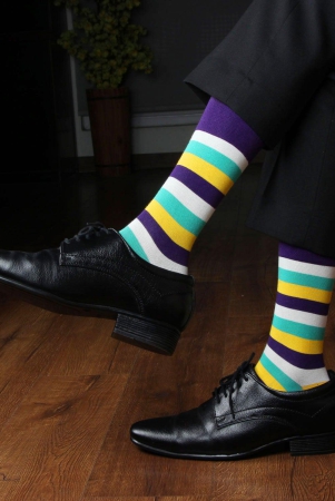 Men's Cozy Multicolour Stripes Socks