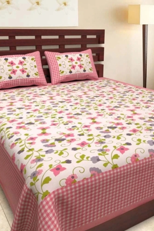 uniqchoice-king-cotton-floral-bed-sheet