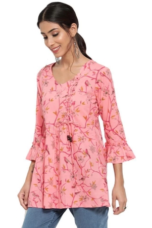 antaran-cotton-printed-a-line-womens-kurti-pink-pack-of-1-none