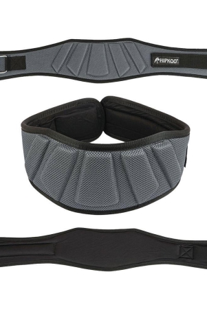 hipkoo-sports-grey-non-leather-gym-belt-m