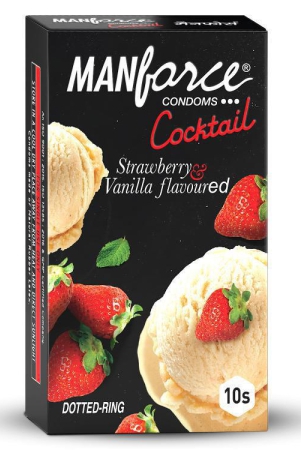 manforce-cocktail-condoms-with-dotted-rings-strawberry-vanilla-flavoured-10s