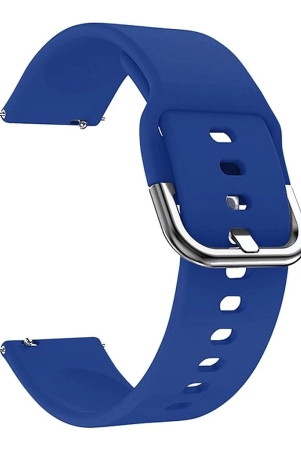 19mm Silicone Belt with Metal Buckle Compatible with Boat, Fire Boltt, Noise, Dizo, Beatxp, Fast-Track, Ptron, Amazfit & All 19mm Smartwatches Compatible(Blue)
