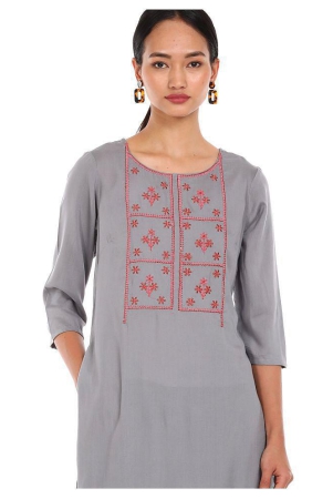 karigari-grey-cotton-womens-straight-kurti-pack-of-1-s