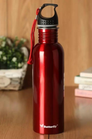 Butterfly Stainless Steel Water Bottle, 750ml, Red