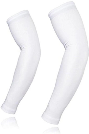 emmemm-white-solid-riding-sleeves-set-of-2-free