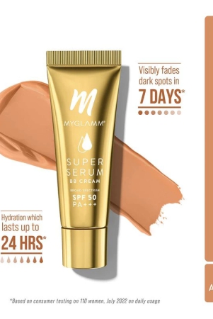 myglamm-super-serum-bb-cream-301-almond-bb-cream-with-hyaluronic-acid-spf-50-pa-for-uva-uvb-protection-natural-glow-15g