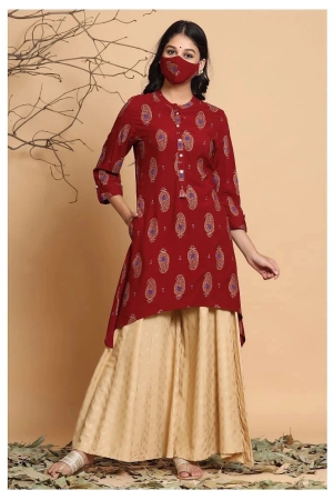 juniper-maroon-rayon-womens-asymmetrical-kurti-pack-of-1-s