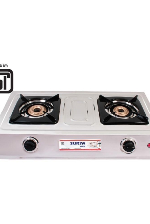 suryaviva-super-2b-ss-stainless-steel-2-cast-iron-burner-gas-stovemanual-ignitionsilver