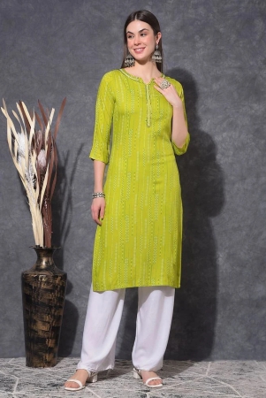 mamoose-cotton-blend-printed-straight-womens-kurti-green-pack-of-1-none