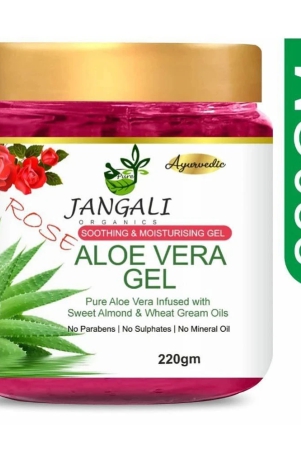 pure-jangali-organics-100-pure-rose-aloe-vera-gel-for-beautiful-skin-hair-220g