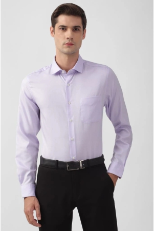 Men Lilac Slim Fit Formal Full Sleeves Formal Shirt