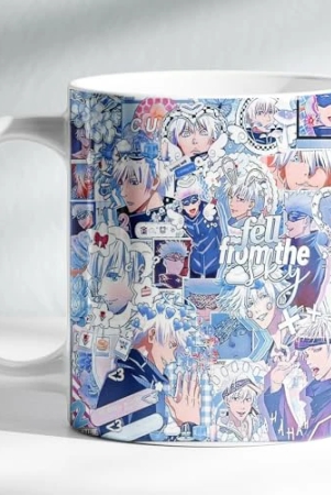 ForVano Anime Printed Mug for Gifting Jujutsu Kaisen Gojo Ceramic Cup with Keychain Combo S2