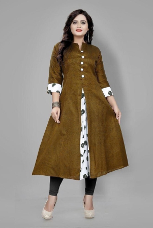 riaana-brown-cotton-womens-front-slit-kurti-pack-of-1-none