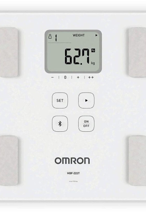 omron-hbf-222t-complete-digital-body-composition-monitor-with-bluetooth-for-omron-connect-app-experience-displays-bmi-body-fat-skeletal-muscle-and-visceral-fat-level