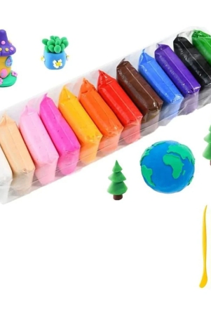 eclet-pack-of-12-air-dry-clay-colorful-children-soft-clay-creative-art-crafts-gifts-for-kids-multi-color-non-toxic-modeling-magic-fluffy-foam-bouncing-clay-putty-kit-for-kids-with-tool