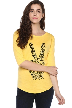 womens-34u-peace-printed-yellow-color-tshirts-yellow-large-100-bio-wash-cotton