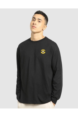 bewakoof-black-cotton-oversized-fit-mens-t-shirt-pack-of-1-none