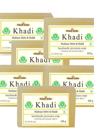 premium-khadi-multani-mitti-haldi-soap-750-g-pack-of-6