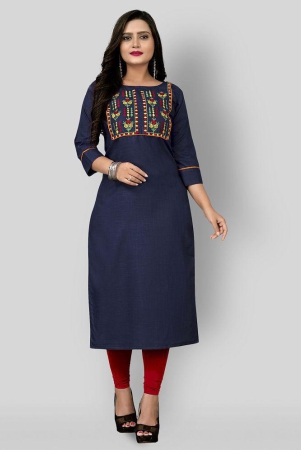 lerkiza-blue-cotton-womens-straight-kurti-pack-of-1-xl