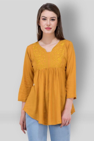 saakaa-yellow-rayon-womens-a-line-top-pack-of-1-l