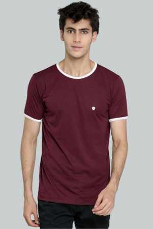 LEEBONEE - Wine Cotton Blend Regular Fit Men's T-Shirt ( Pack of 1 ) - L, Wine