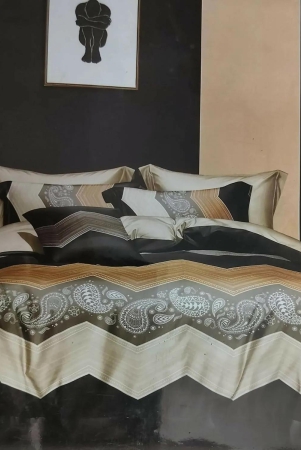 Lotus Stallions Linen Double Bedsheet Set King Size