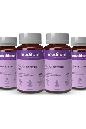 muditam-sugar-defend-pro-helps-to-manage-weight-management-sugar-free-helps-to-regenerate-b-cells-sugar-care-vegan-friendly-pack-of-6-bottles-360-tablets