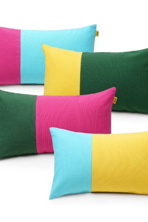 Two Tone Lumbar Cushion Cover | SET OF 4