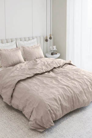 Heather - 144TC Pure Cotton Yarn Dyed | Linen Finish | Bedsheet Set