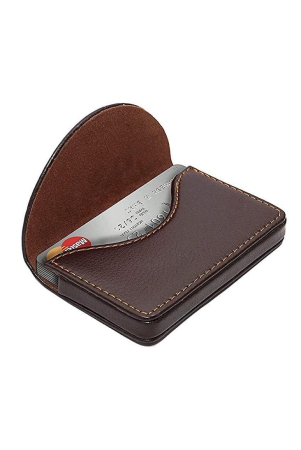 stitched-pu-leather-atm-credit-debit-business-id-memory-card-holder-wallet-for-men-women-brown