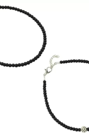 flower-beads-anklet-sp28-alloy-anklet-black-crystal-flower-pack-of-2