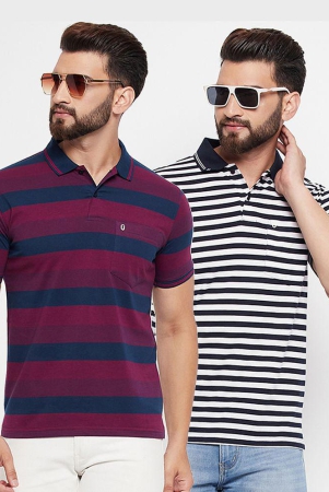 uniberry-cotton-blend-regular-fit-striped-half-sleeves-mens-polo-t-shirt-maroon-pack-of-2-none