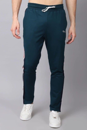 rodamo-men-teal-green-solid-slim-fit-track-pants-with-side-stripes